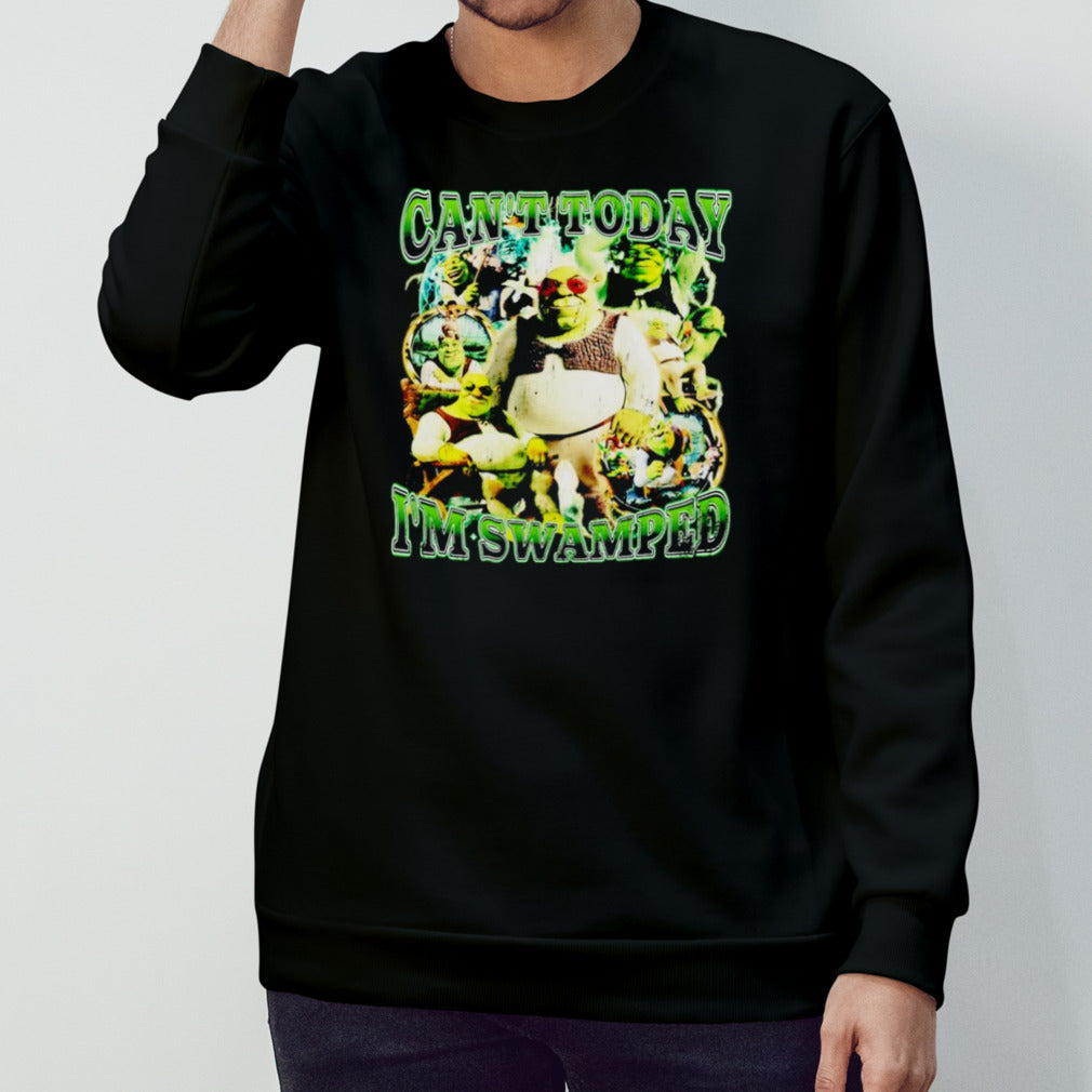 Vintage Shrek canâ€™t today iâ€™m swamped shirt