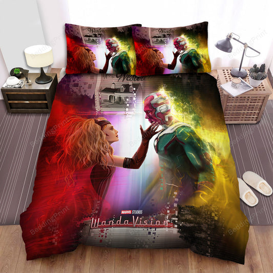 Wandavision Movie Art 2 Bed Sheets Duvet Cover Bedding Setss