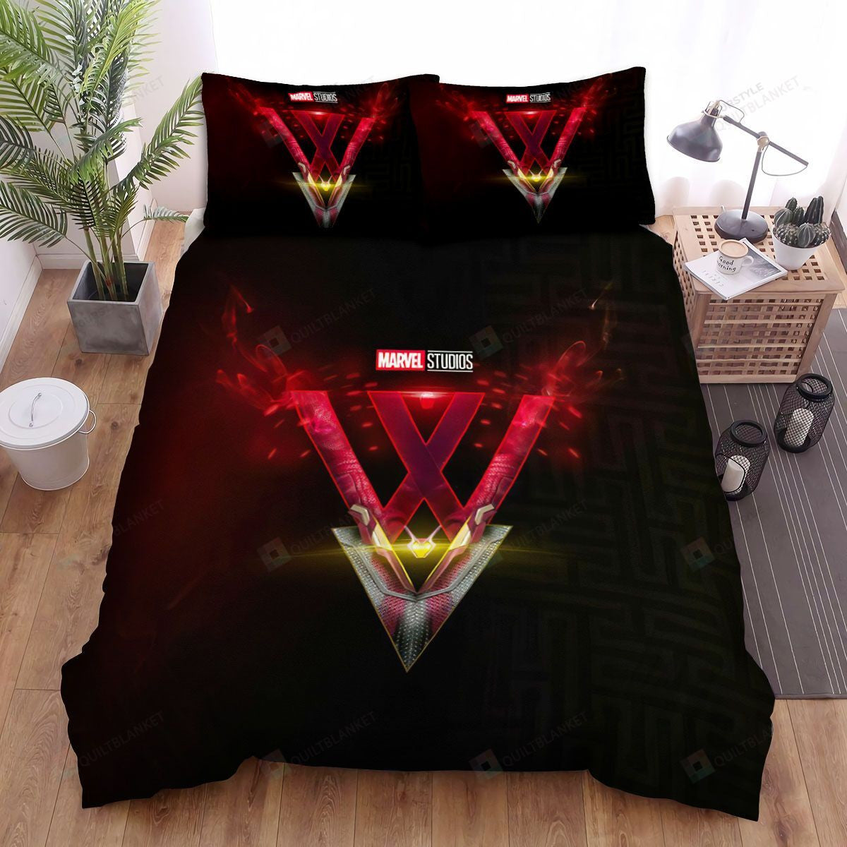Wandavision Movie Logo Bed Sheets Spread Comforter Duvet Cover Bedding Setss