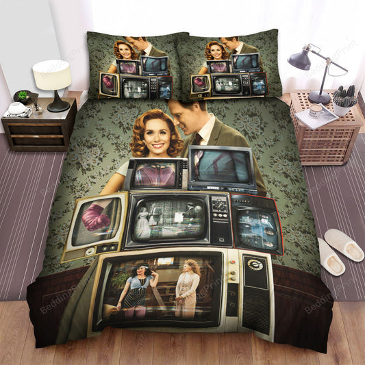 Wandavision Movie Poster 4 Bed Sheets Duvet Cover Bedding Setss