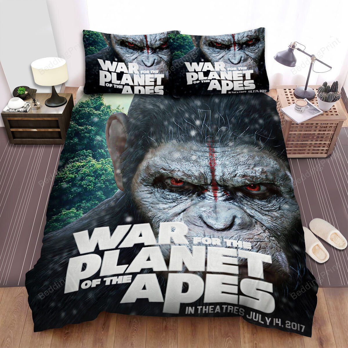 War For The Planet Of The Apes s(2017s) War Has Begun Movie Poster Bed Sheets Duvet Cover Bedding Setss