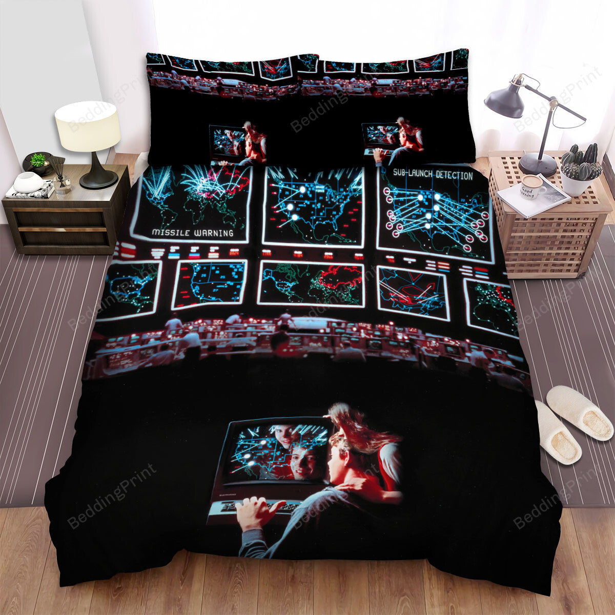 Wargames s(1983s) Computer Movie Poster Bed Sheets Duvet Cover Bedding Setss
