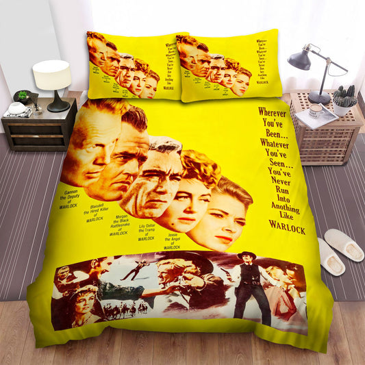 Warlock s(1959s) Movie Poster Bed Sheets Spread Comforter Duvet Cover Bedding Setss