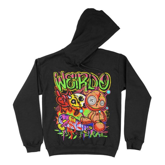 Weirdo Airbrushed - Premium Fleece Hoodie, Super Soft Hoodie, Halloween Hoodie Pull Over, Vintage Design