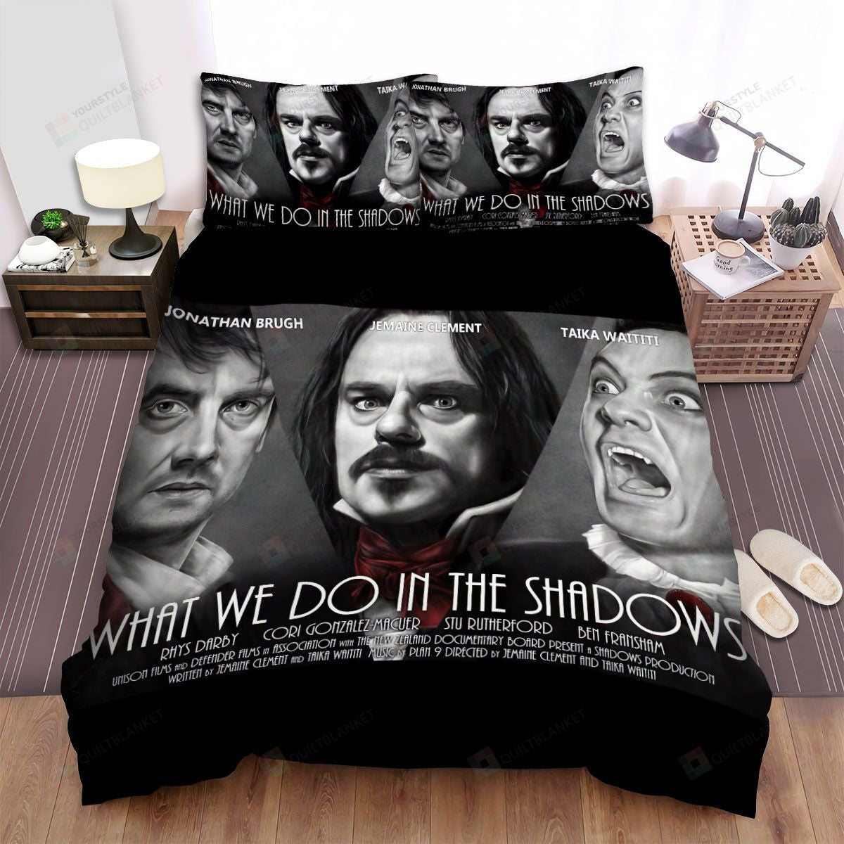 What We Do In The Shadows Movie Poster 4 Bed Sheets Spread Comforter Duvet Cover Bedding Setss
