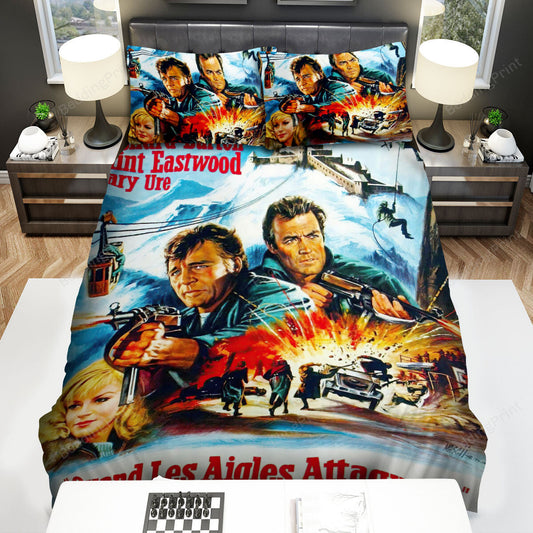Where Eagles Dare Movie Poster 7 Bed Sheets Duvet Cover Bedding Setss