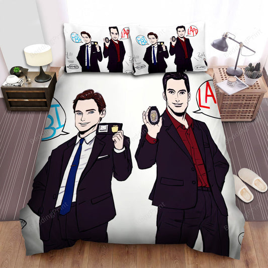 White Collar Movie Art 2 Bed Sheets Duvet Cover Bedding Setss