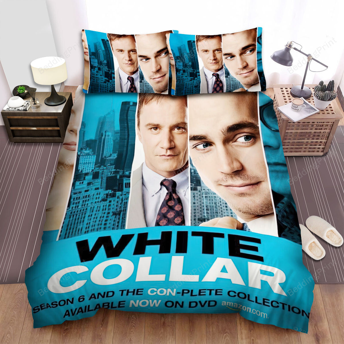 White Collar Movie Poster 2 Bed Sheets Duvet Cover Bedding Setss