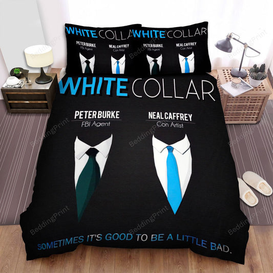 White Collar Movie Poster Art Bed Sheets Duvet Cover Bedding Setss