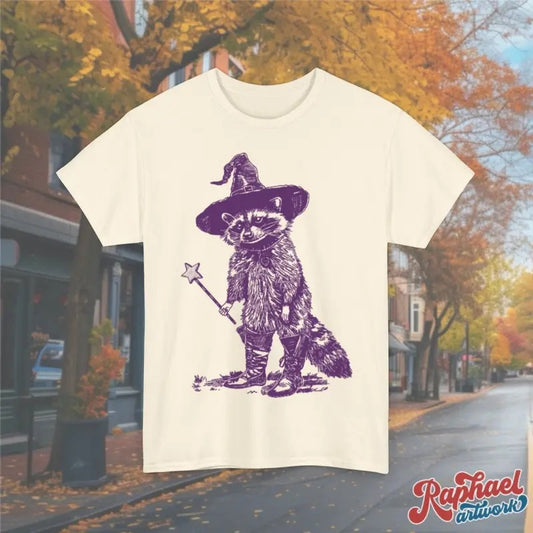 Witch Racoon Vintage Trendy Shirt, Retro Trash Panda T-shirt, Raccoon Lovers Graphic Tee, Funny Weirdcore Meme Clothing Cotton