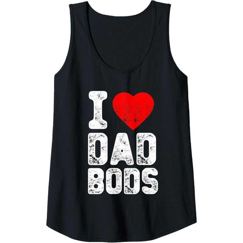 Womens I love dad bods funny mom wife Tank Top made in USA