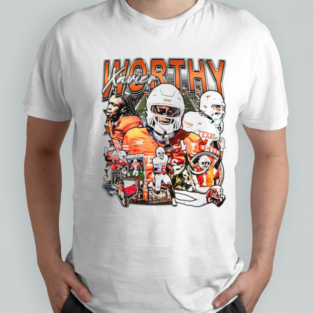 Xavier Worthy Texas Longhorns vintage shirts