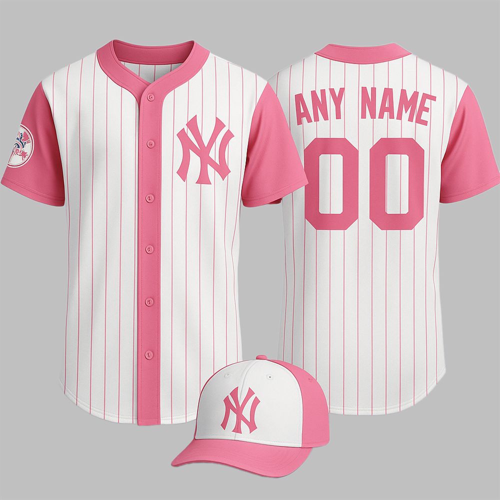 Yankees Pink Shirt Day Custom Jersey 2025 - Grishko.com