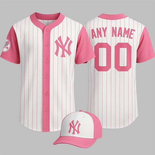 Yankees Pink Shirt Day Custom Jersey 2025 - Grishko.com