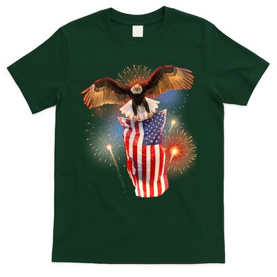 America USA Flag Eagle Fireworks T-Shirt