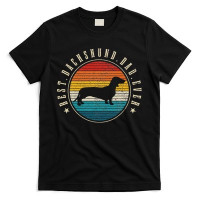 Best Dachshund Dad Ever Funny Doxie Wiener Dog Owner T-Shirt