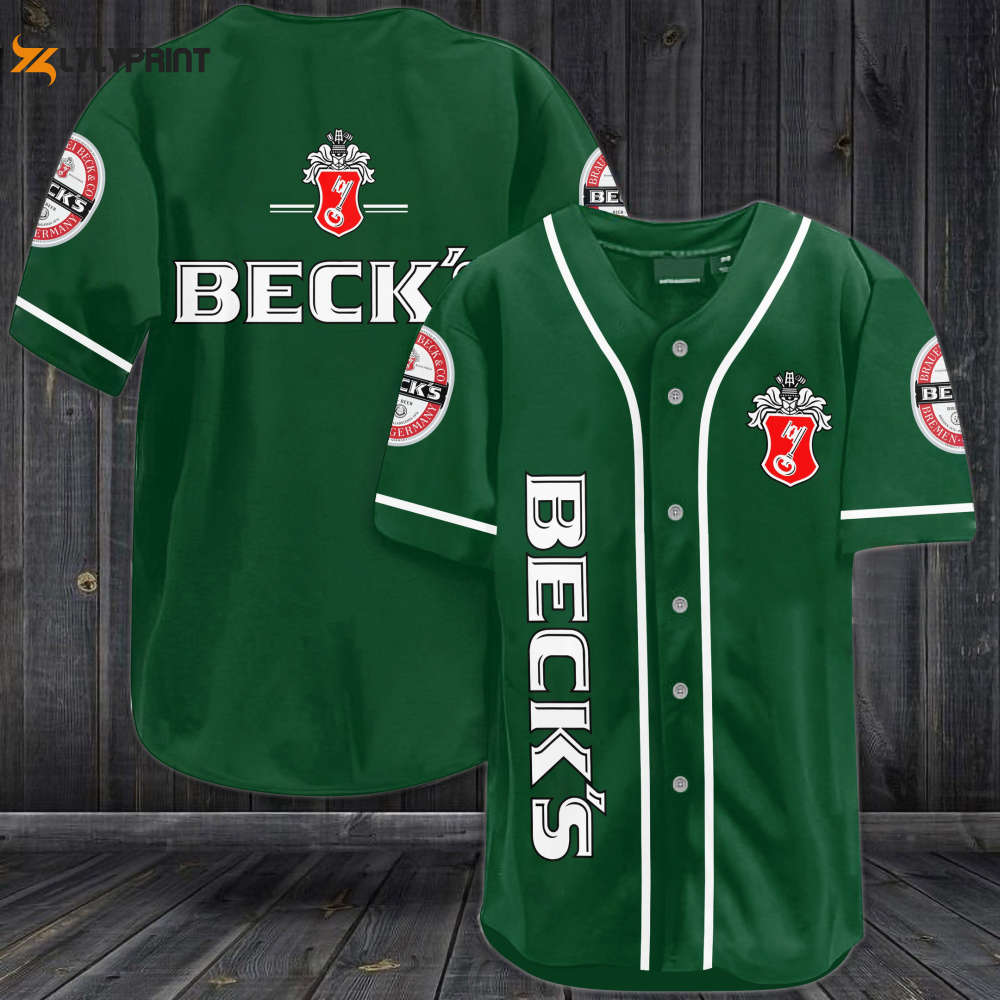 Beck's Beer Baseball Jersey - lylyprint.com
