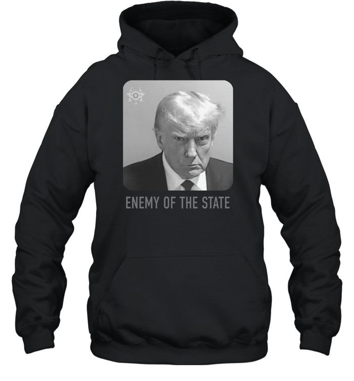 Trump Mugshot Enemy Of The State Hoodie