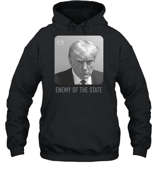 Trump Mugshot Enemy Of The State Hoodie