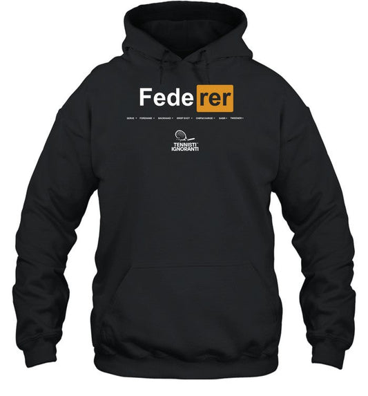 Federer Serve Forehand Backhand Drop Shot Chips Charge Sabr Tweener Hoodie