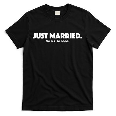 Couple Just Married Novelty Funny Wedding T-Shirt