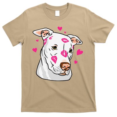 Cute Pitbull Dog Love And Hearts Funny I Love PitBull Dogs T-Shirt