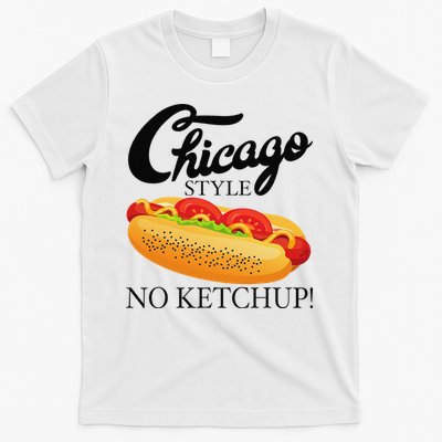 Chicago Style Hot Dog Summer 4th Of July No Ketchup Gift T-Shirt