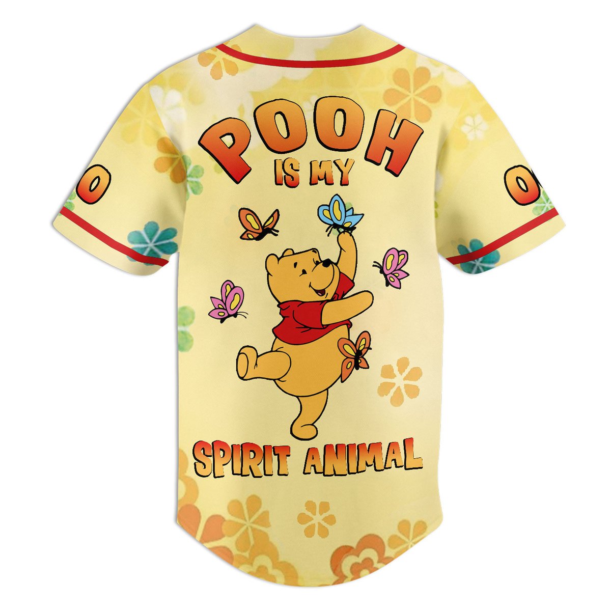 Custom Name &amp; Number Baseball Jersey Pooh Is My Spirit Animal