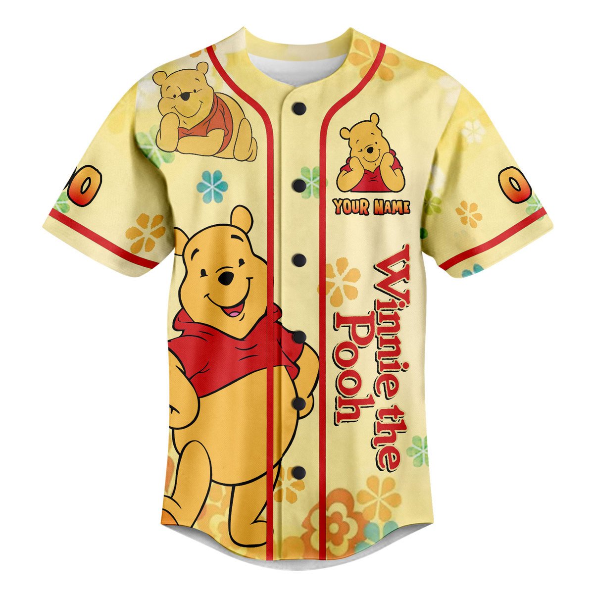 Custom Name &amp; Number Baseball Jersey Pooh Is My Spirit Animal