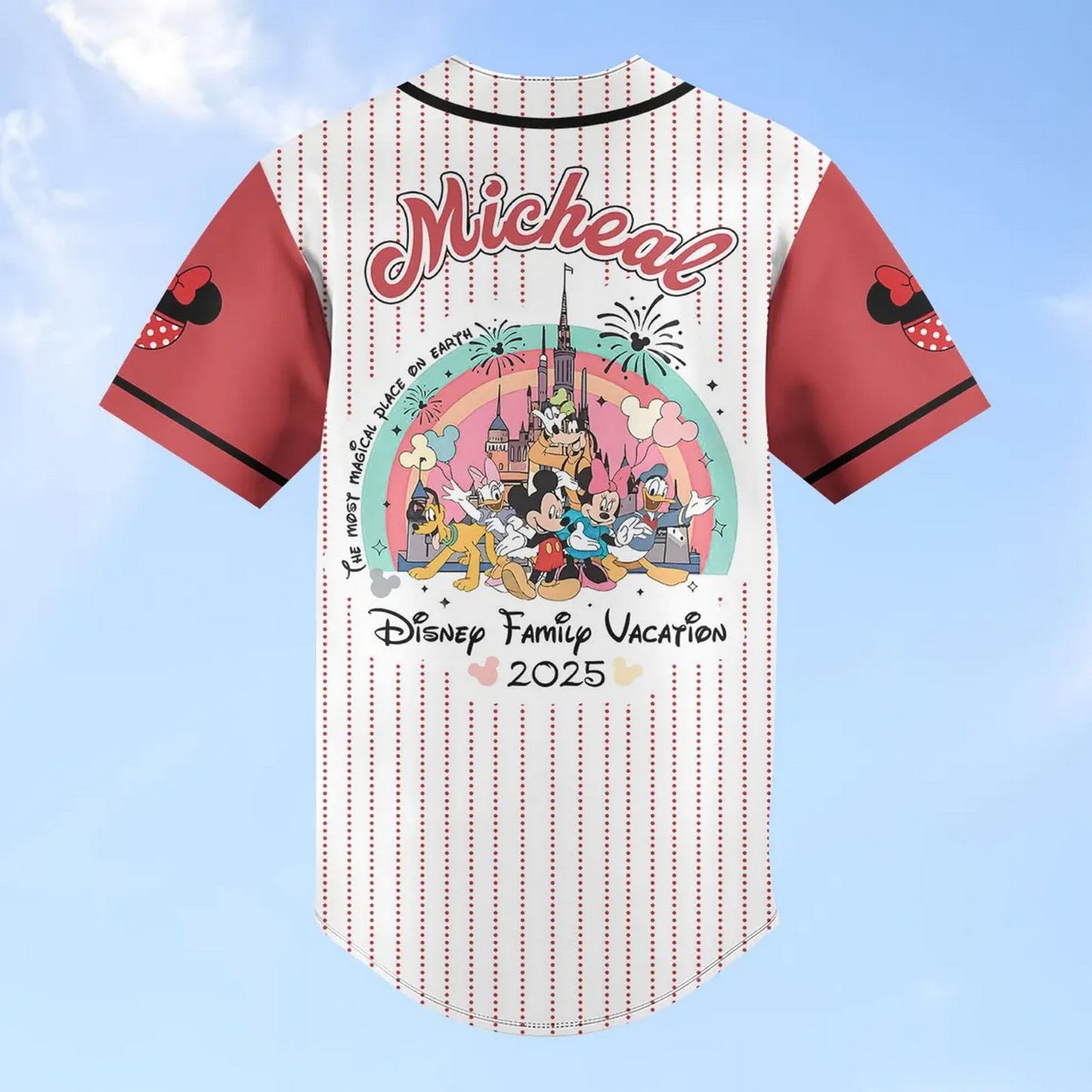 Custom Name Minnie Disney Family Vacation 2025 Baseball Jersey