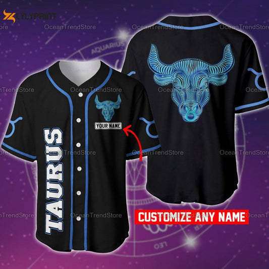 Custom Name Taurus Zodiac Baseball Jersey - lylyprint.com