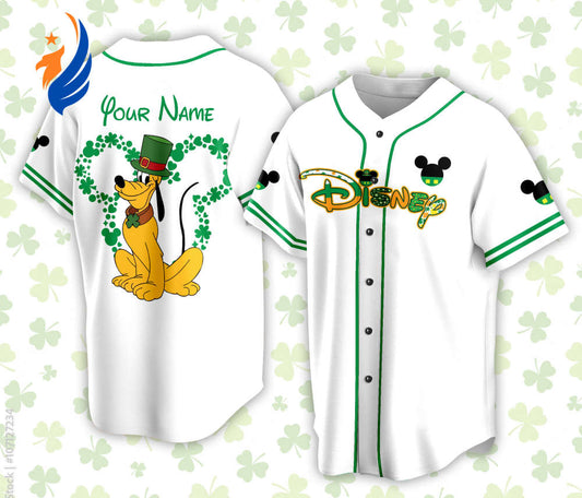 Personalized Mickey St Patrick Family Vacation Baseball Jersey – Saint Patrick Day Disneyland Trip for Baseball Lovers - Bafud