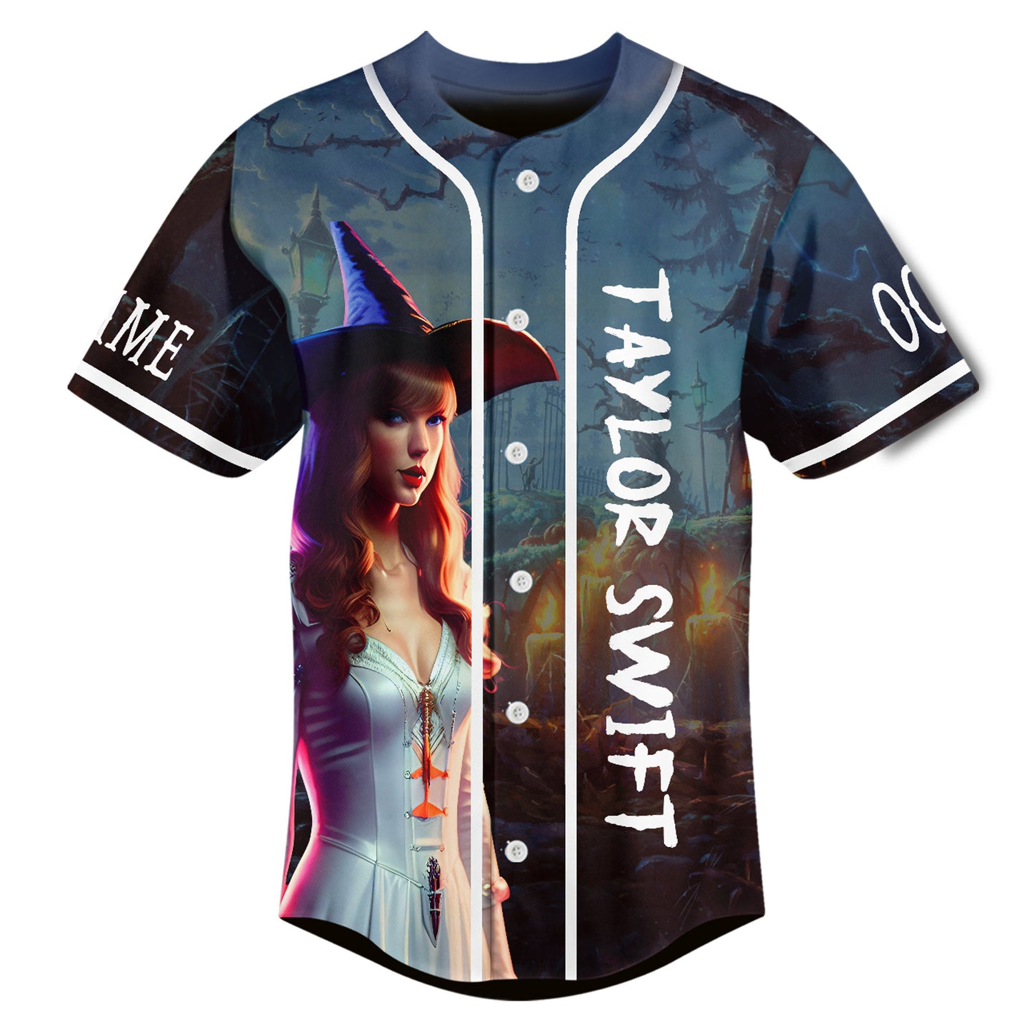 Custom The Eras Ghost Taylor Swift Music Baseball Jersey Halloween Edition