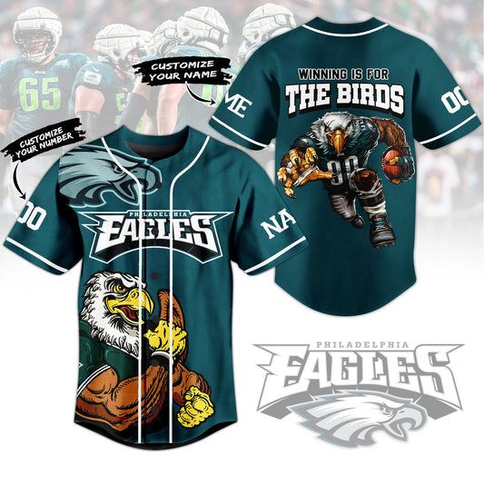 Customized Philadelphia Eagles Baseball Jersey Fast Shipping Worldwide