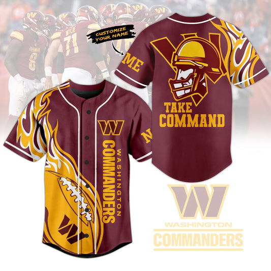 Customized Washington Commanders Comfy Baseball Jersey