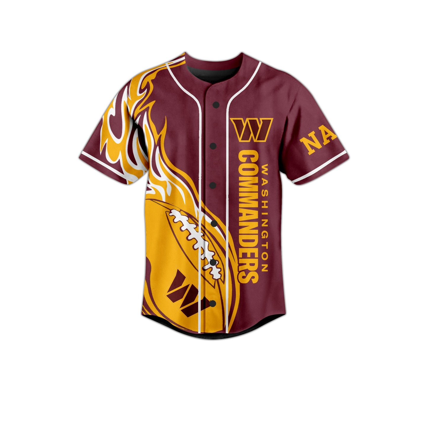 Customized Washington Commanders Comfy Baseball Jersey