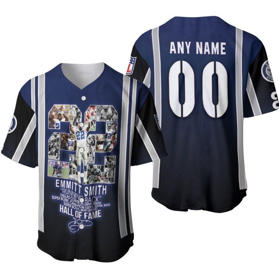 Dallas Cowboys Emmitt Smith Running Back Hall Of Fame Designed Allover Gift With Custom Name Number For Cowboys Fans Baseball Jersey Gifts for Fans - lylyprint.com