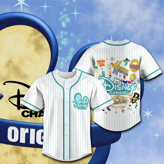 Disneyland Channel Cartoon Characters Baseball Jersey