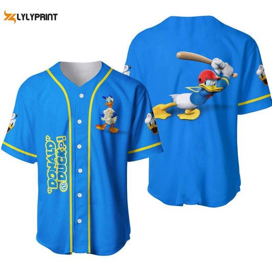 Donald Duck The Batter All Over Print Baseball Jersey - lylyprint.com