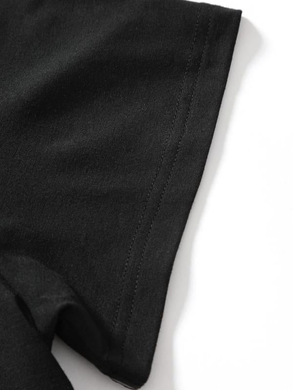 Women's Floral & Book Print Short Sleeve Tee, Summer Clothes Women, Graphic Tees,Ã‚Â Casual Round Neck T-Shirt for Summer, Women's Top for Daily Wear, Su