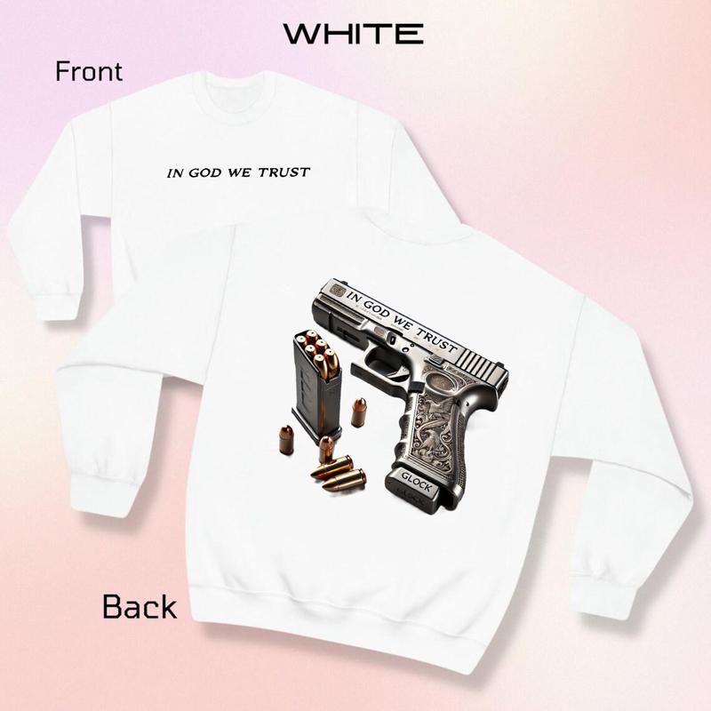 In God We Trust Hoodie And Crewneck Sweatshirt, Glock Hoodie, For Men For Women, Glock Shirt - Classic Fit - Menswear