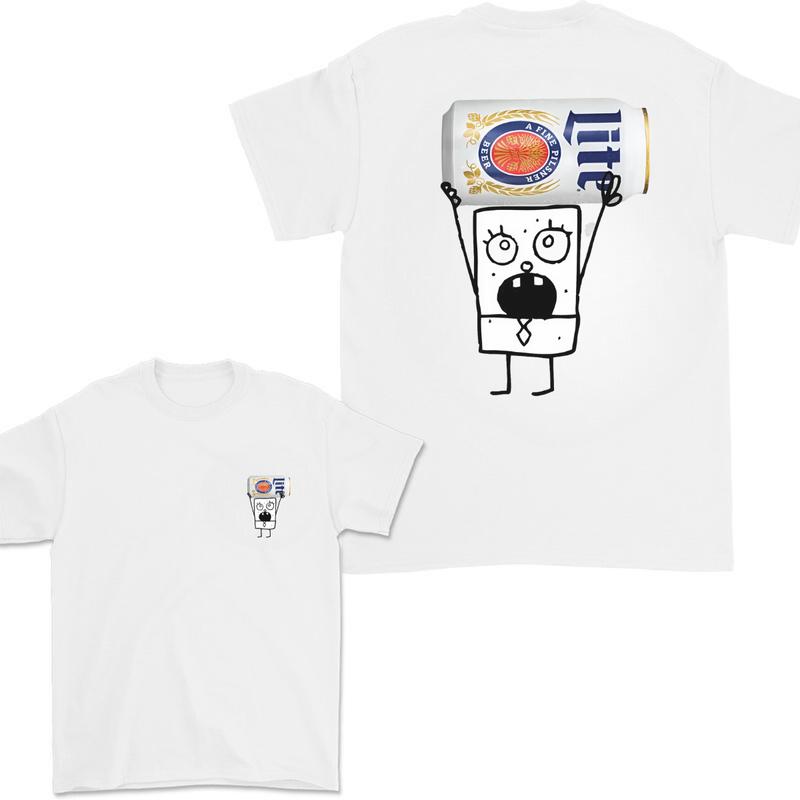 Doodlebob Miler Lite Essential 2 Sides T-shirt, Miler Lite Unisex T-shirt Full Color For Men, For Women, Miler Lite Beer Shirt