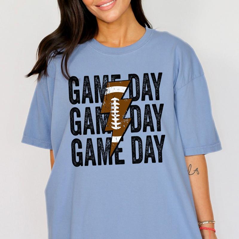 Game Day Football Shirt, Football Mom Shirt, Football Tee, Football Mama Shirt, Mothers Day Gift, Sports Mom Shirt, Full Sizes, Full Colors, Cotton Ro