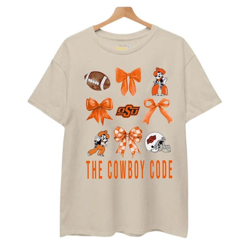 5. Coquette NCAA Oklahoma State Cowboys Football Shirt, University College Team Shirt, Graphic Unisex Gift Top for Men and Women