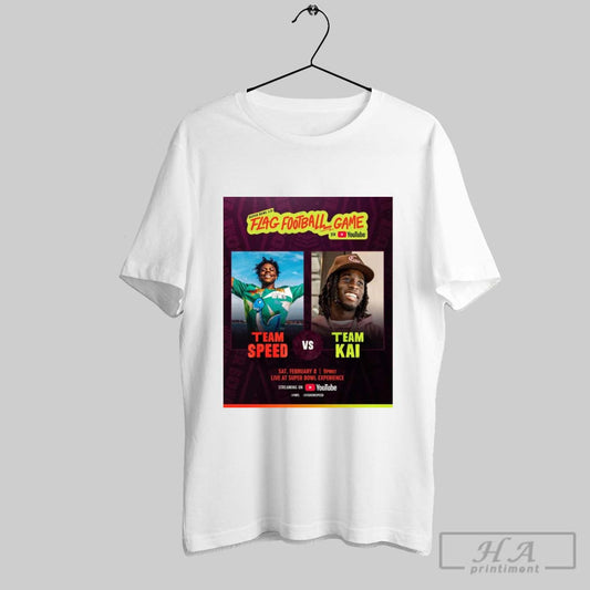 Super Bowl Lix Flag Football Game On Youtube Team Speed Vs Team Kai Feb 8 2025 Love At Super Bowl Experience Poster T Shirt