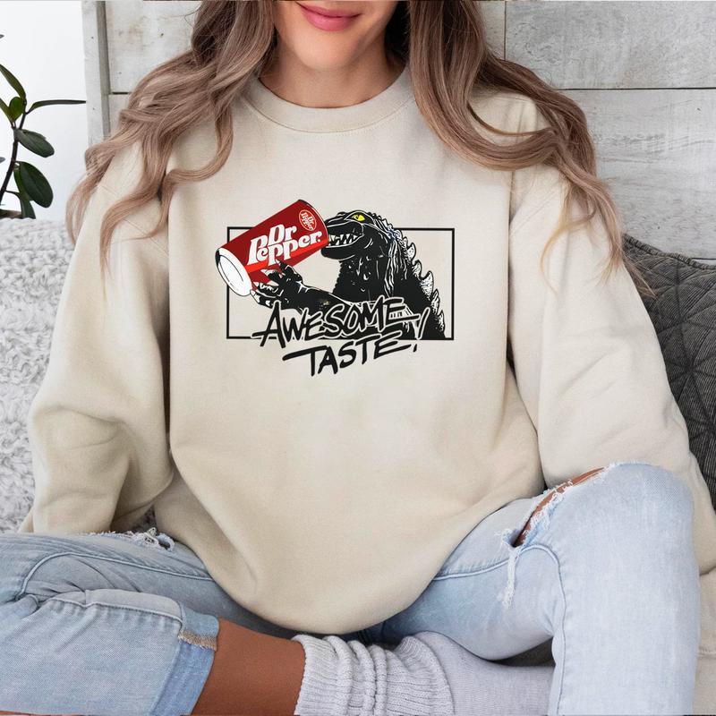 Godzilla Awesome Taste! Dr Pepper Sweatshirt  Unisex
