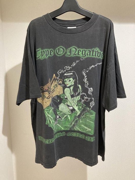 Comfort Color Type O Negative Little Miss Scare All Vintage T-Shirt Basic Unisex Band Tour Tee, Vintage Music Shirt