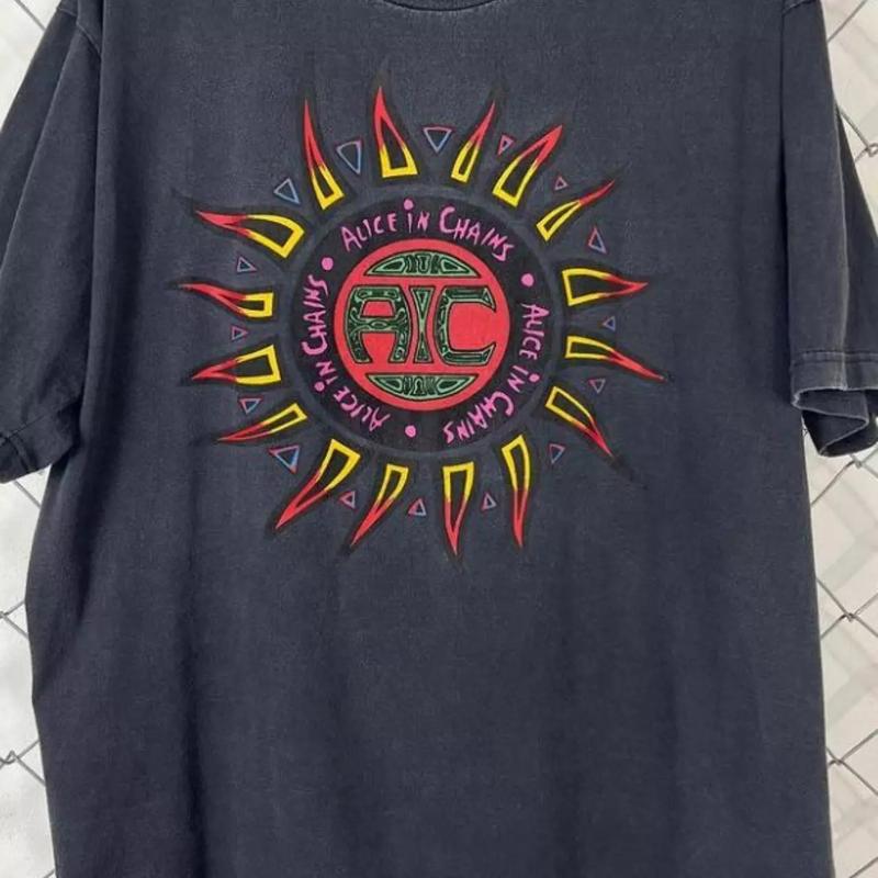 Alice in Chains 90â€™s Vintage 90's Short Sleeve Unisex T-shirt, Retro Alice In Chains Tee Gift, Gift For Her, Music Tour Shirt, vintage Graphic Tee