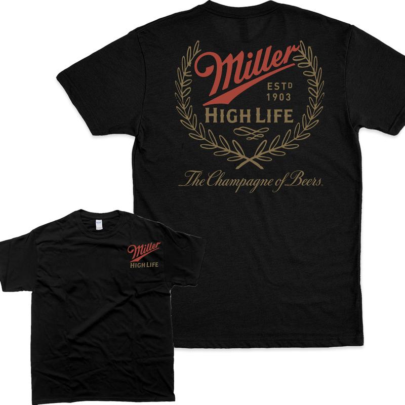 Miller High Life Champagne of Beers T-Shirt, Full Colors, Fashion For All, Unisex T-Shirt, For Men, For Women