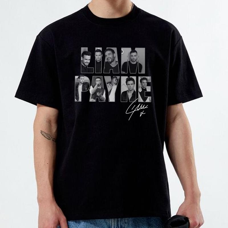 Lia.m Pay.ne Tribute Top Casual Unisex Crew Neck Tee White Shirt Sweatshirt Hoodie